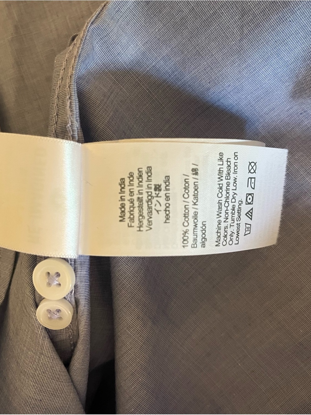 J. Crew Thomas Mason® collarless tunic with White Cuffs - Picture 6 of 7